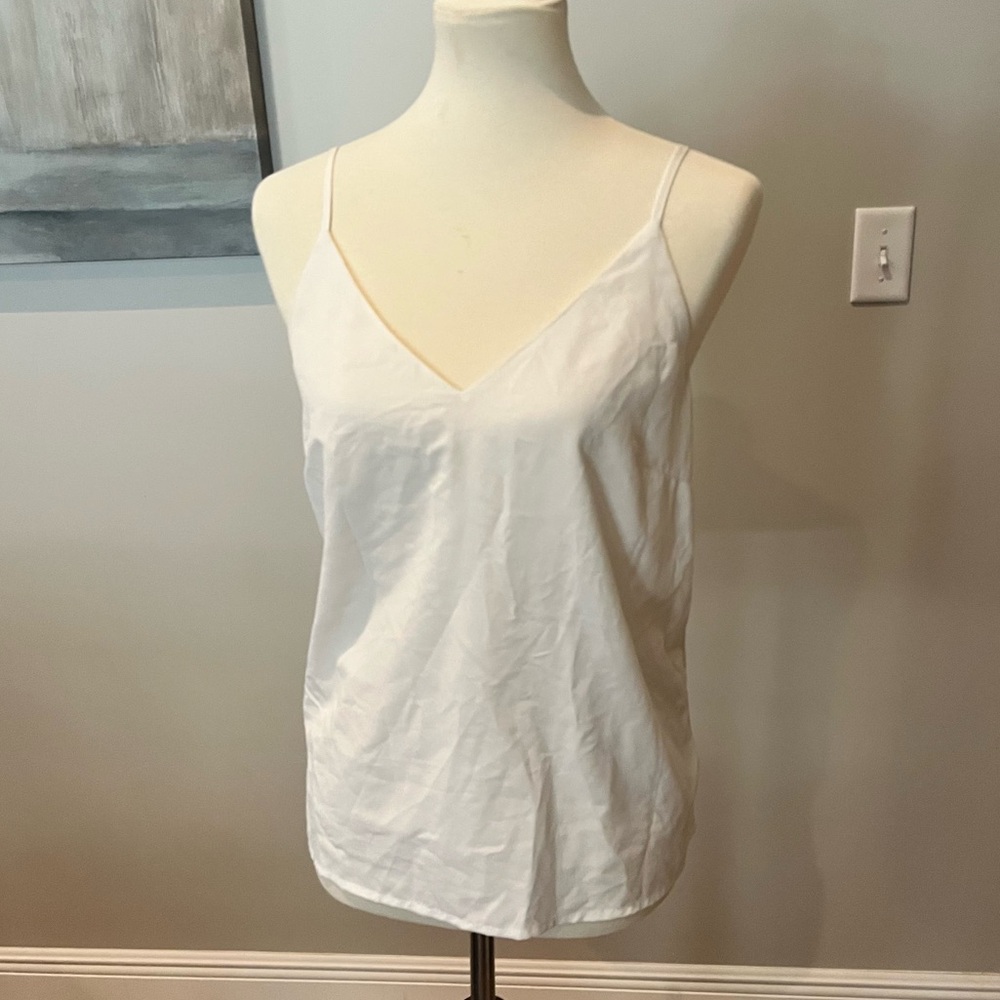 White spaghetti strap tank | Medium